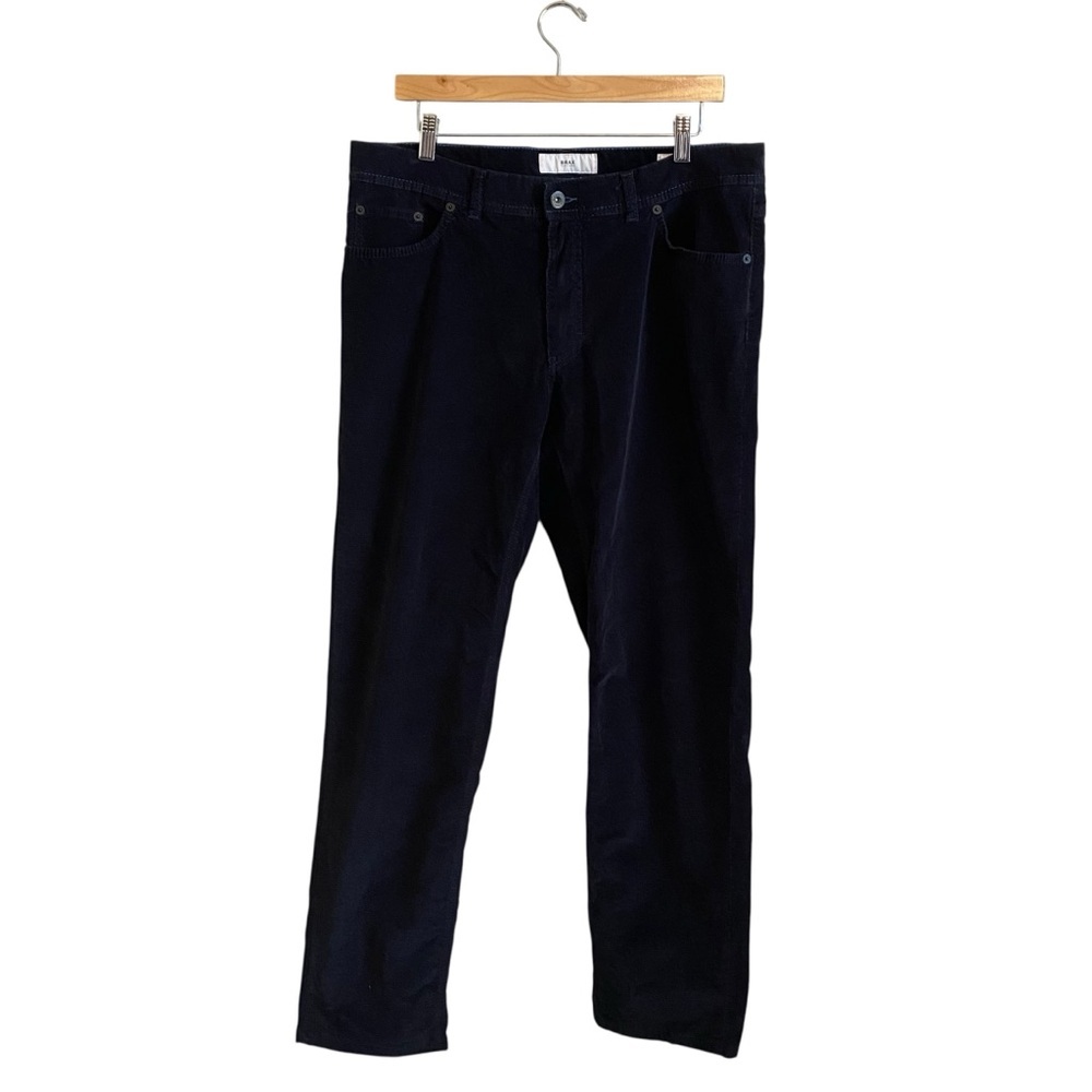 Brax Feel Good Navy Cooper Fancy Regular Fit Pants 36" Waist 32.5" Inseam